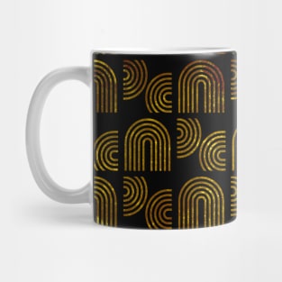 Arch Pattern Gold on Black Mug